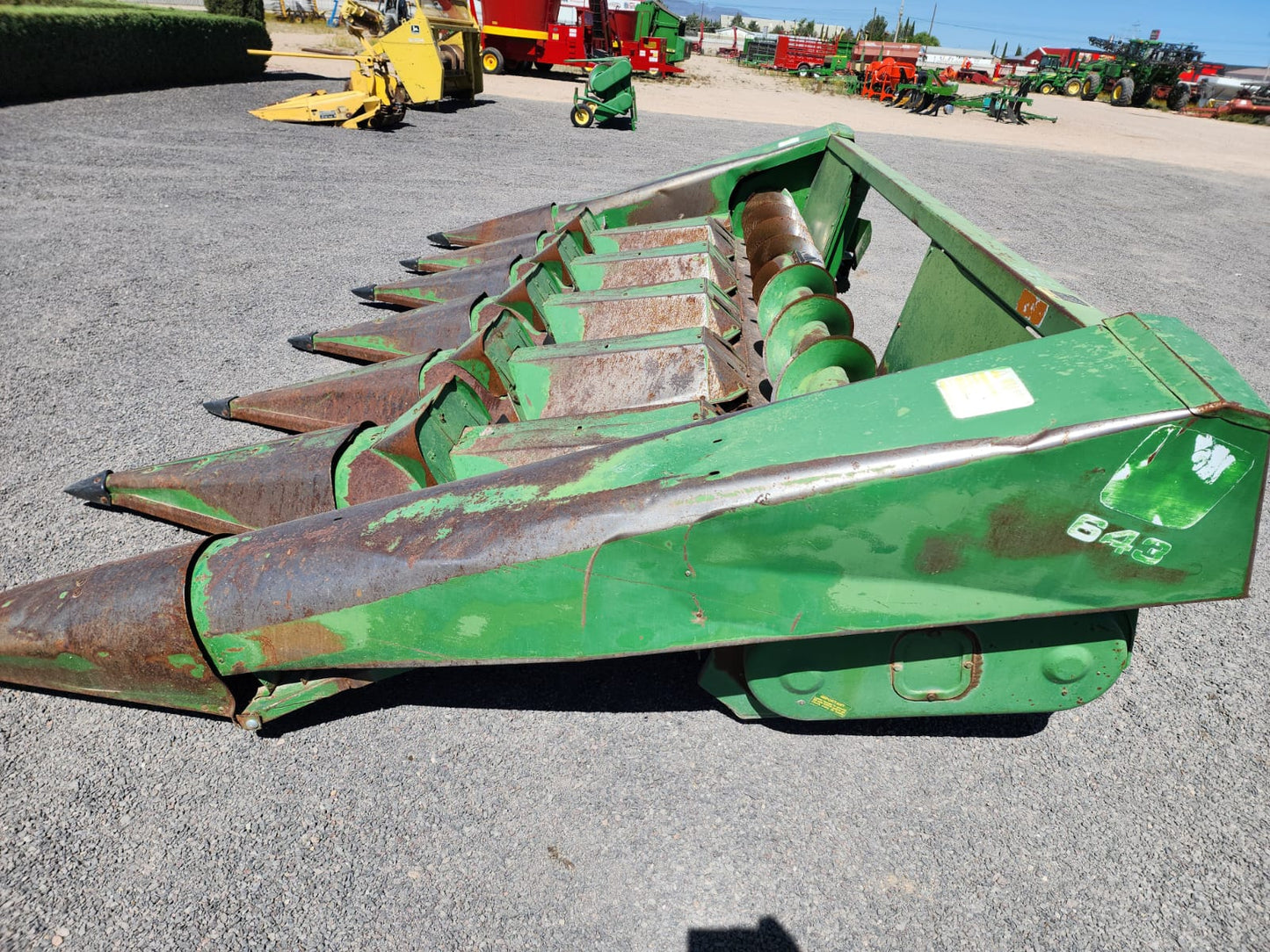 Cabezal de maiz de 6 surcos mraca john deere modelo 643