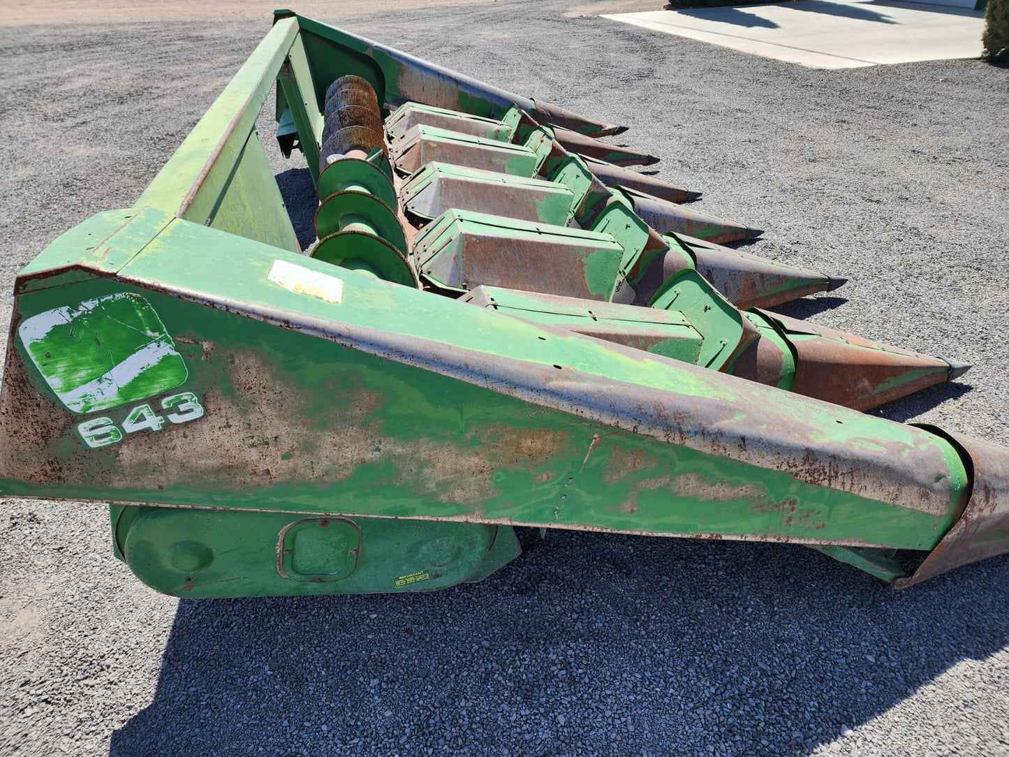 Cabezal de maiz de 6 surcos mraca john deere modelo 643